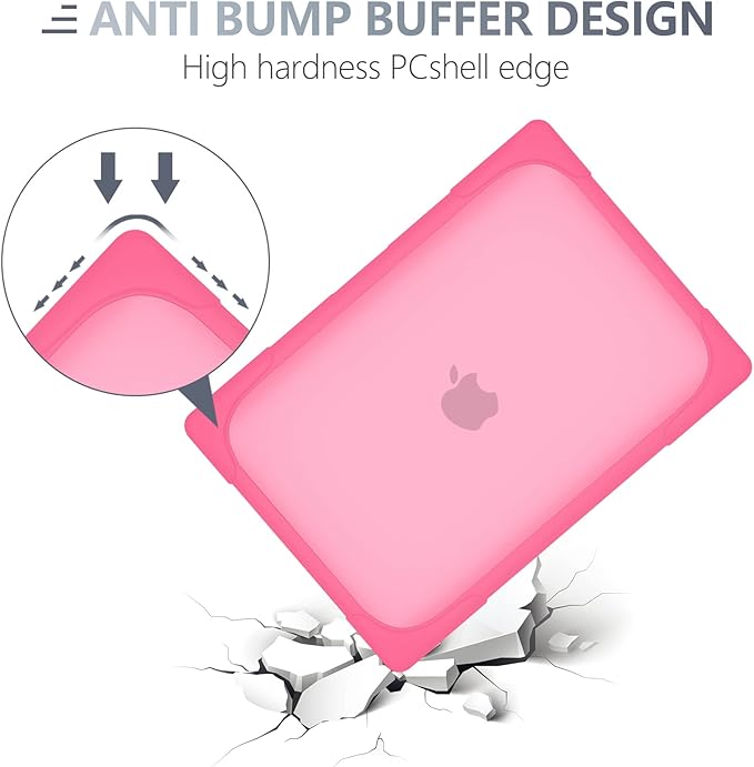 Batianda for New MacBook Air 13.6 inch Case 2025 M4 2024 2022 Release Model A3240 A2681(M2) A3113(M3), Heavy Duty Shockproof Protective Hard Shell with Fold Kickstand & Keyboard Cover, Pink