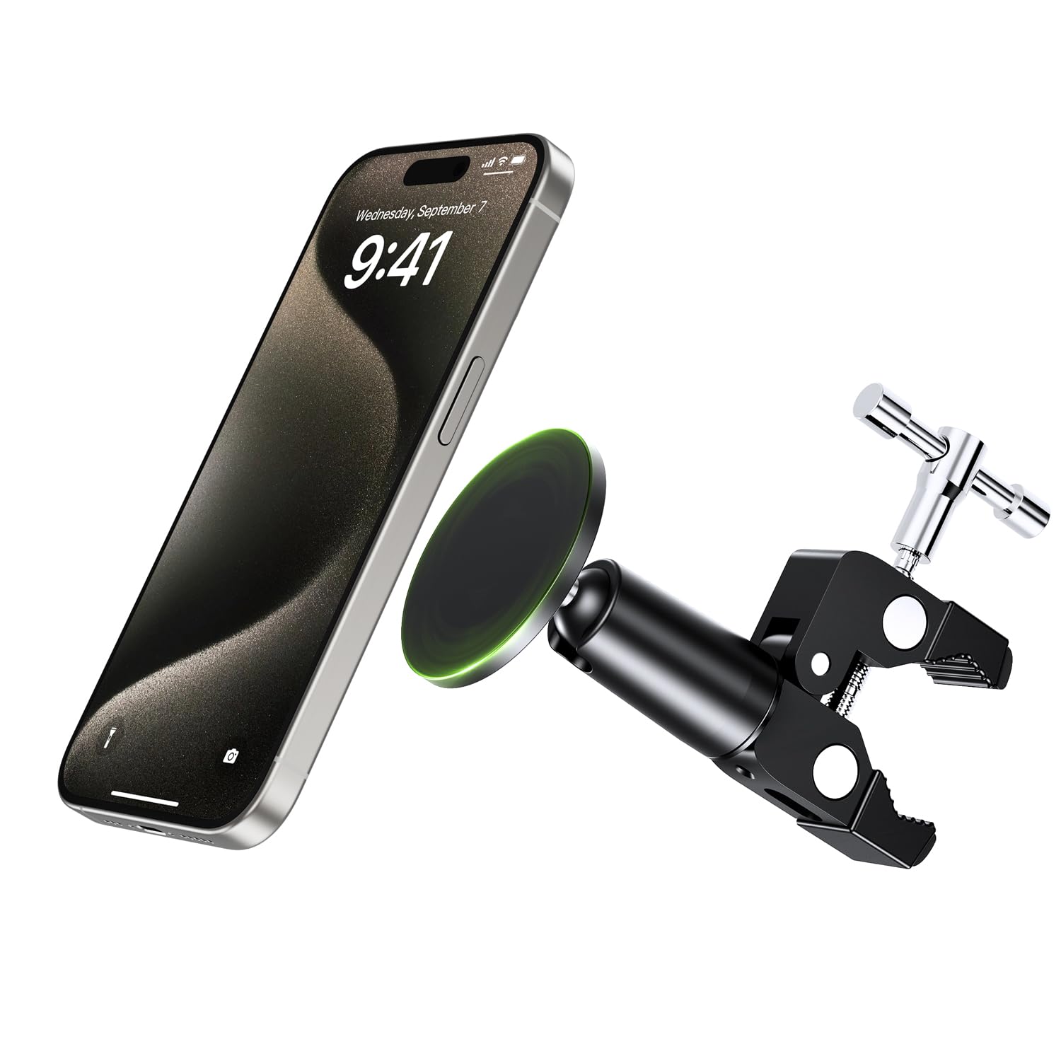 elitehood Magnetic Phone Clamp Mount, Universal Magsafe iPhone Holder Clip