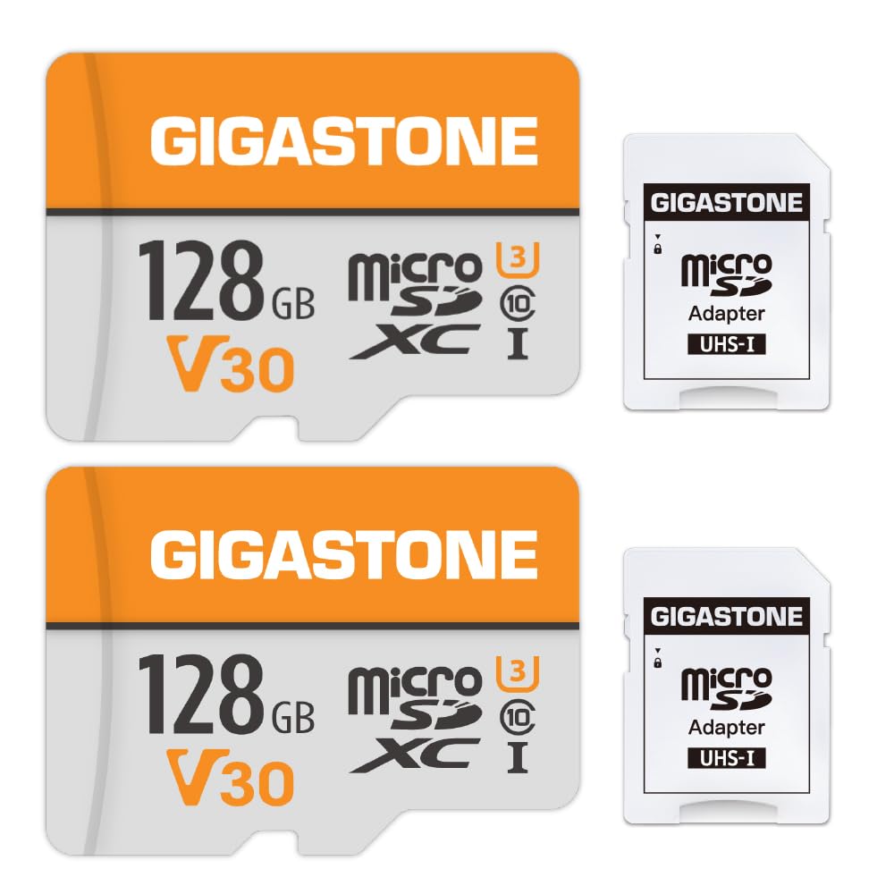 GIGASTONE 512GB Micro SD Card, for Surveillance, Security Camera, Action Camera, Drone, 100MB/s, A1 V30 4K Video Recording MicroSDXC Memory Card UHS-I Class 10