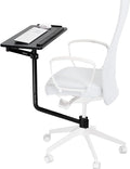 VIVO Office Chair Mounted 26 x 12 Inch Keyboard and Mouse Tray, Ergonomic Tilt, Full Motion 360 Degree Rotation, Black, MOUNT-KB08C