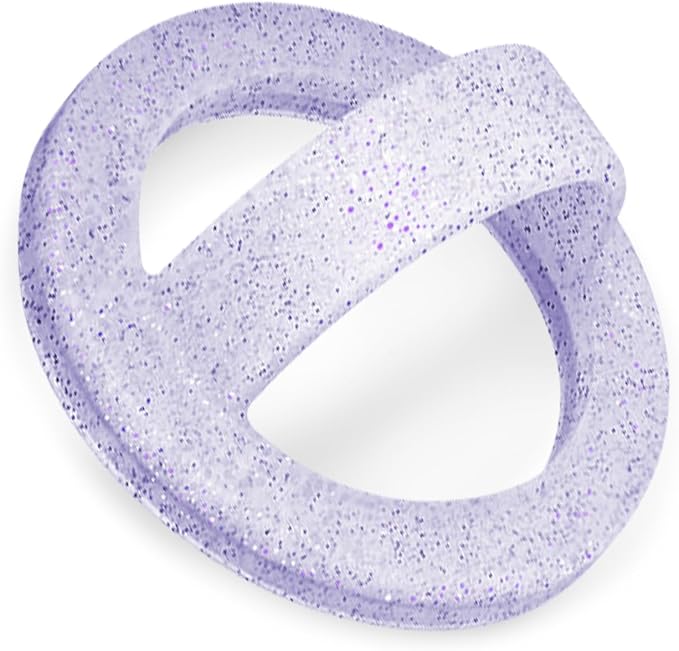 Magnetic Silicone Ring Grip Phone Holder, Loop Grip Phone Holder,Magnetic Phone Loop,Magsafe Phone Grip,Compatible with Magsafe for iPhone 16/15/14/13/12 Series (Purple)