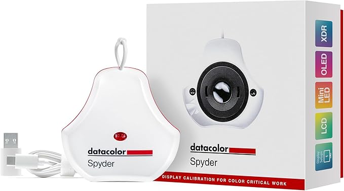 Datacolor Spyder Monitor Calibration Tool: Ensures Accurate & Consistent Color for Photos & Online Content