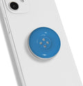 Solid Color Button Phone Grip – Minimalist Design, Durable and Lightweight, Grip and Stand for Smartphones (Blue, Adhesive Type)