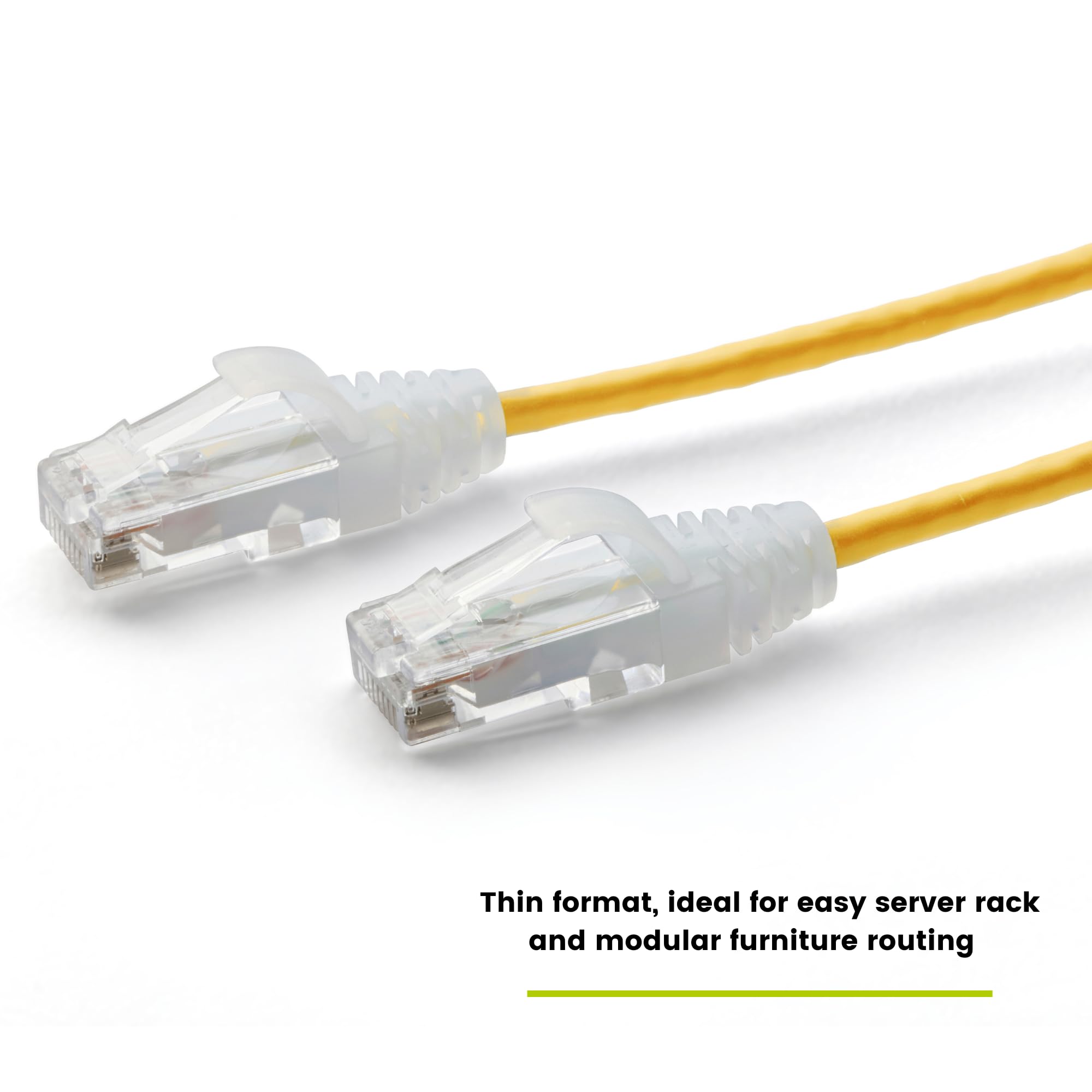 TRUECABLE Cat6 Component Rated Patch Cable, Unshielded (U/UTP), 1ft, Yellow, 28AWG Stranded Pure Copper, Snagless 10G High-Speed Ethernet Cable, PoE++ 4PPoE 100W, UL Listed, RoHS-3, 1 Pack