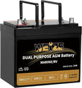 Weize Dual Purpose AGM Battery BCI Group 24M, Starter & Deep Cycle 150RC 550CCA 12V 90AH Sealed Marine & RV Battery