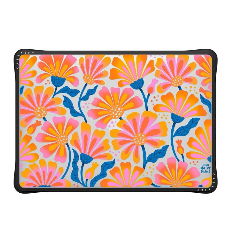 CASETiFY Impact MacBook Air 13.6" (M2-M5) Case [Cushioned Impact Corners/Scratch-Resistant/Anti-Slip Grip] - Clear Black