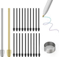 for Remarkable 2 Pen Tips,AHBTEYM Metal Tips,Replacement Nibs Refill Accessories for Remarkable 1/2 Stylus/Marker Plus/Scribe Pen-22Pcs(Gold/Sirvel)