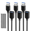 USB Extender Cord 3.3FT(3 Pack), USB 3.0 Extension Cable, USB A Male to Female, Compatible for USB Flash Drive, Hard Drive, Card Reader, Webcam, Printer, Keyboard, Mouse, Playstation, Xbox, VR Headset