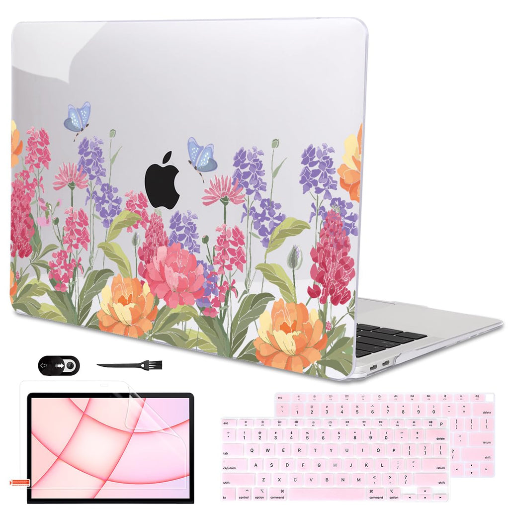 LCMOCICO for MacBook Air 13 inch Case 2020 2019 2018 Release M1 A2337 A2179 A1932, Glitter Crystal Pritned Pattern Hard Case Cover for Mac Air 13.3" Retina Display Touch ID, Astronauts & Spacecraft