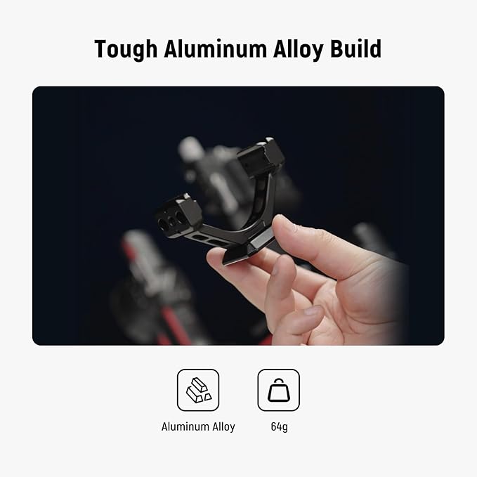 NEEWER Mount Adapter for RS3 & RS4, Arca Type Quick Release Plate with NATO Rail Compatible with DJI RS 3 RS 4 Gimbal Stabilizer Compatible with SmallRig Shoulder Rig V Mount Battery, GA030