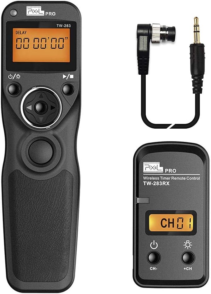 Pixel TW-283 DC0 Wireless Camrea Shutter Release Remote Control Compatible for Nikon Cameras D800 D810 D850 D700 D500 D300