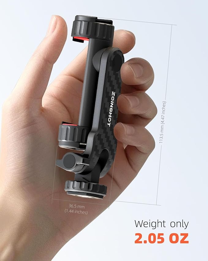 Phone Tripod Mount, Universal Cell Phone Mount for Tripod with 2 Cold Shoe & 1/4" Standard Screw, 360° Rotates & 180° Tilts Adjustable Phone Holder Adapter for Mobile & Camera Photography