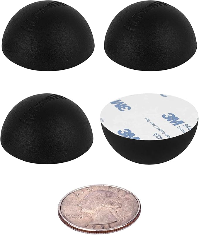 Silicone Speaker Isolation Feet (4-Pack, 1") – Non-Skid Adhesive Pads for Turntable, Subwoofer & Audio Gear – Anti-Vibration Damping, 20 Duro Rubber