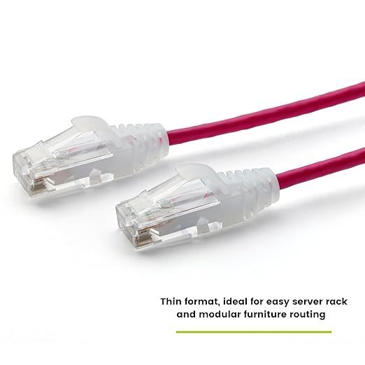 TRUECABLE Cat6 Component Rated Patch Cable, Unshielded (U/UTP), 14ft, Red, 28AWG Solid Copper, Snagless 10G High-Speed Ethernet Cable, PoE++ 4PPoE 100W, UL Listed, RoHS-3, 1 Pack
