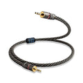 Audiophile HiFi Audio Cable–3.5mm to 3.5mm,6N OFC Core,24K Gold-Plated Plugs,with Nylon Braid,AUX Cable,Compatible with Phone,MP4,Speakers,Amplifiers,TV(1.64ft/0.5m)