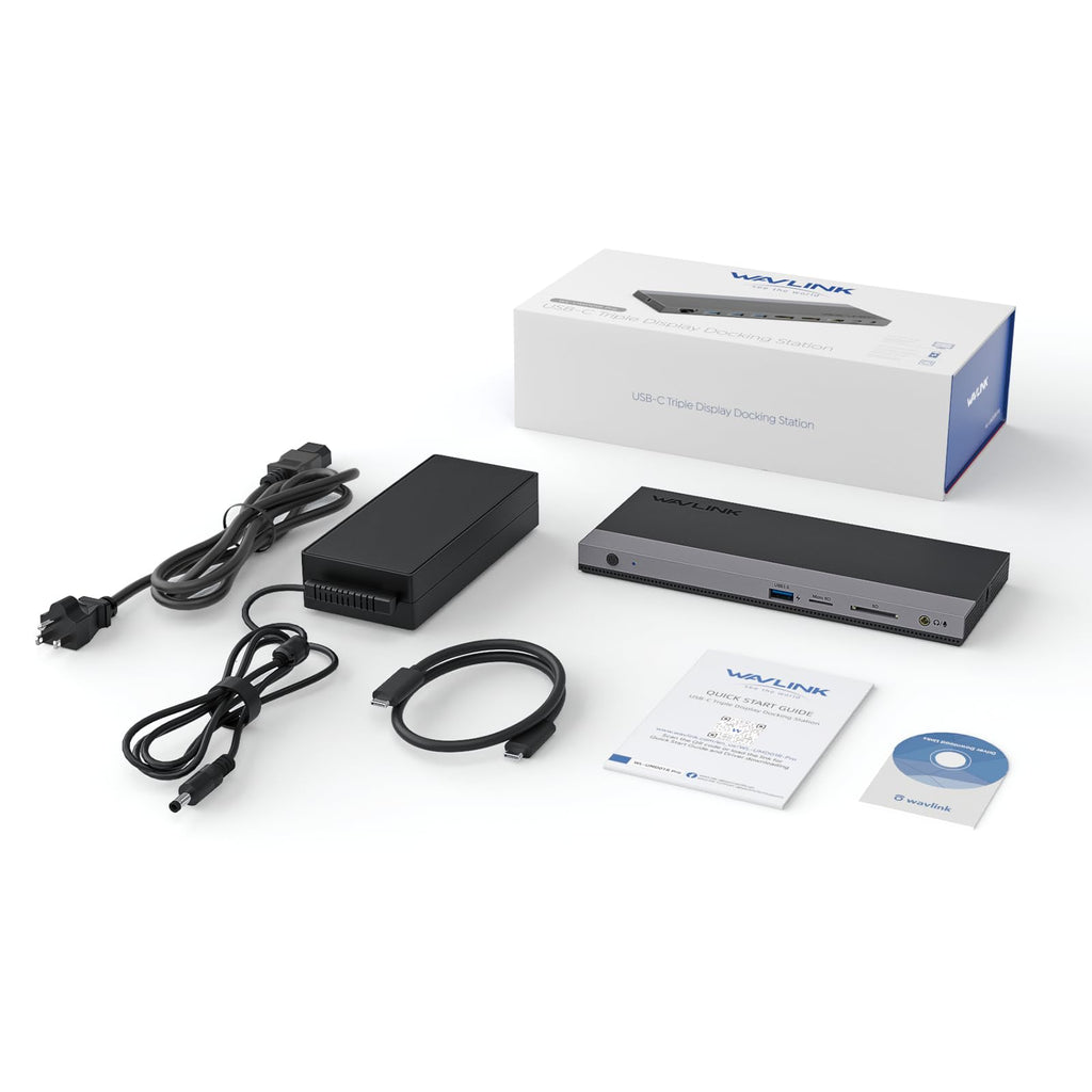 WAVLINK Laptop Docking Station, Dual DisplayPort,HDMI, Single 4K@144Hz