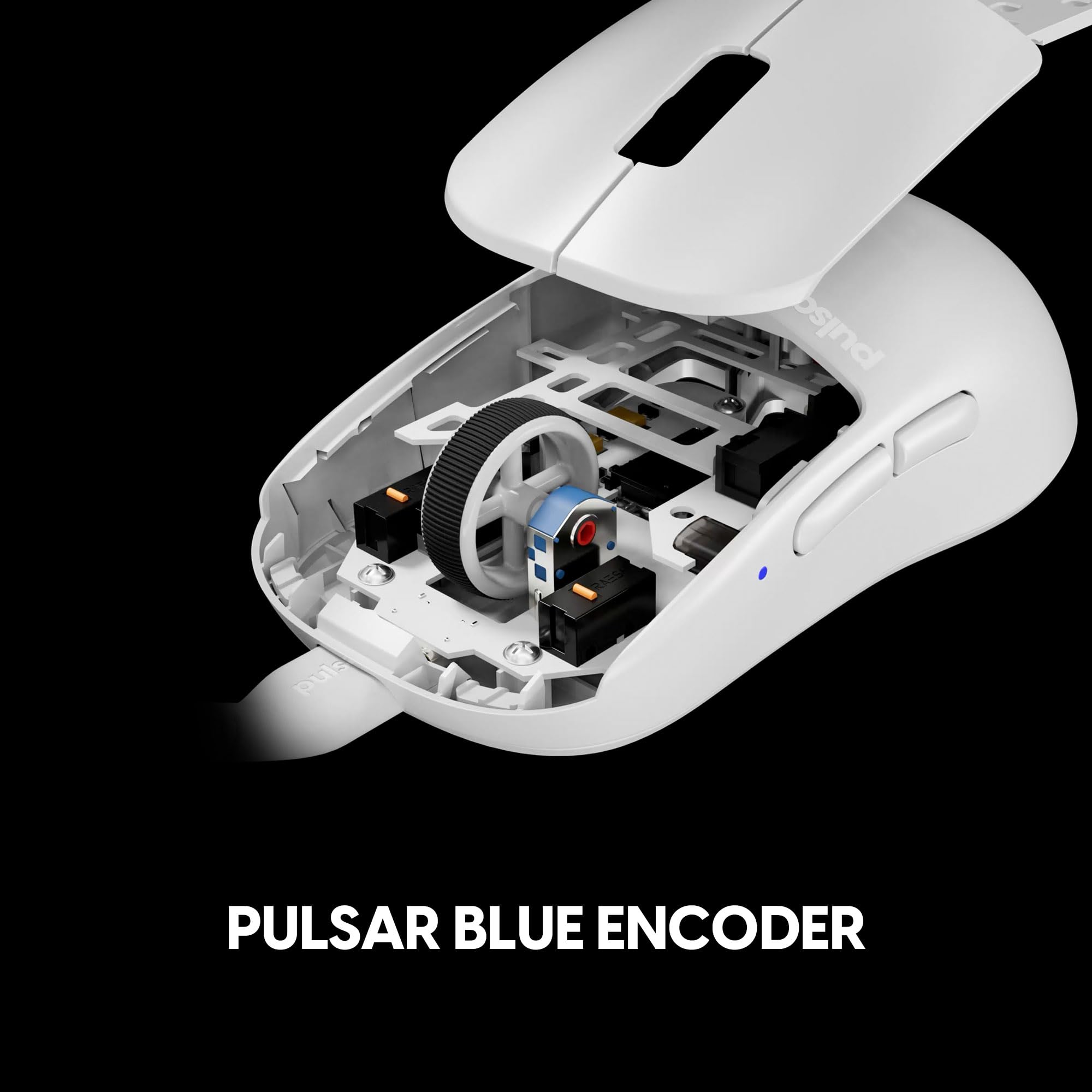 Pulsar Gaming Gears X2H Wired Gaming Mouse, Ultra Lightweight 1.8 oz (51g), Symmetrical, Optical Switch, 26000 DPI, Motion Sync, PAW3395 Sensor (Medium, Wired, White)