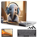 Tuiklol Case for 15 Inch Microsoft Surface Laptop 5/4/3 2022-2020, Model 1979/1953/1872/1873 Hard Shell Cover, Keyboard Cover+Screen Protector+Dust Plugs, Elephant