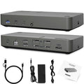 AUIMCE MacBook Docking Station 3 Monitors, Displaylink Laptop Docking Stations with 130W Power Supply,15 in 1 USB C Triple 4K Display Dock for MacBook Pro/Air and USB-C/A Port Computer (3 HDMI, 2 DP)