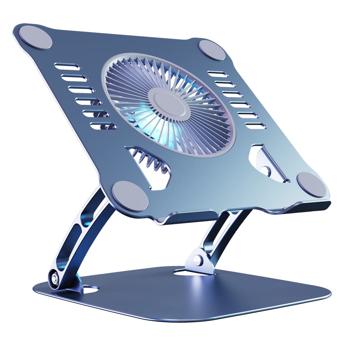 SHUWEI Laptop Stand with Fan, Height/Angle Adj fits 16" Laptop, Black