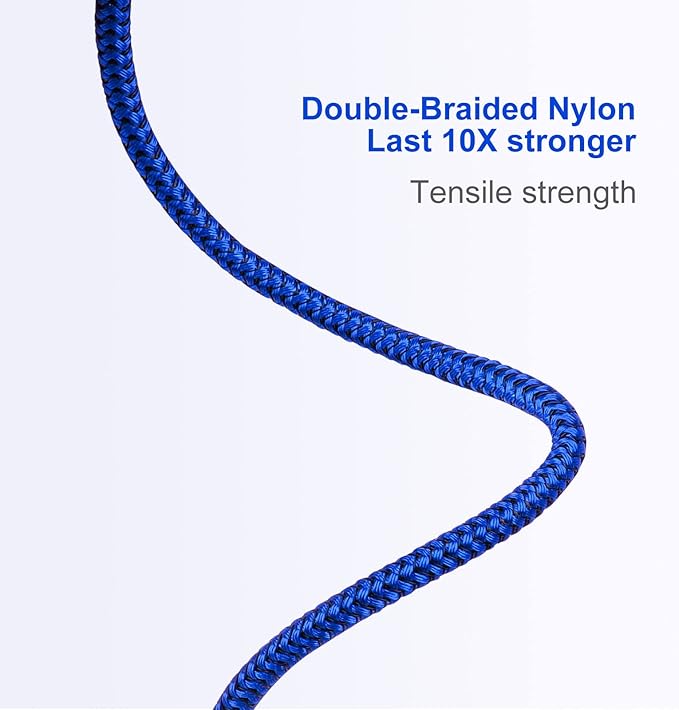 6FT Lightning Cable 3Pack 6 Foot [Apple MFi Certified] iPhone Charger Cable Nylon Braided USB Fast iPhone Charging Cord Compatible with iPhone 14 13 12 11 XS Max XR X 8 Plus 7 6 SE iPad Pro - Blue