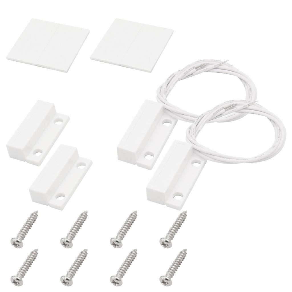 FOCMKEAS 2Pcs Magnetic Reed Switch Surface Mount, NC, 2 Wire, ABS, MC-38