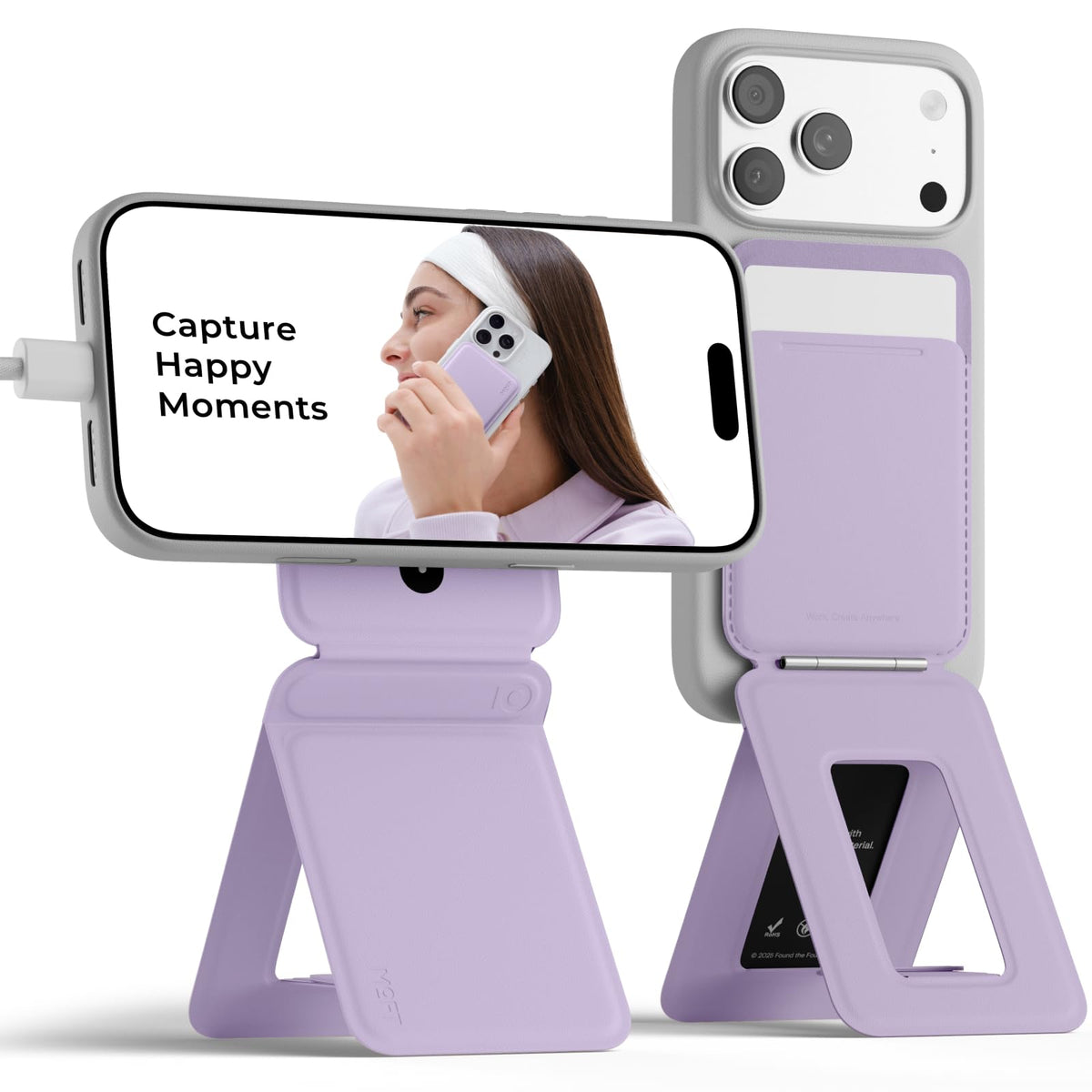 MOFT Phone Tripod Stand & Wallet, NFC Card Holder, Hold 1-2 Cards