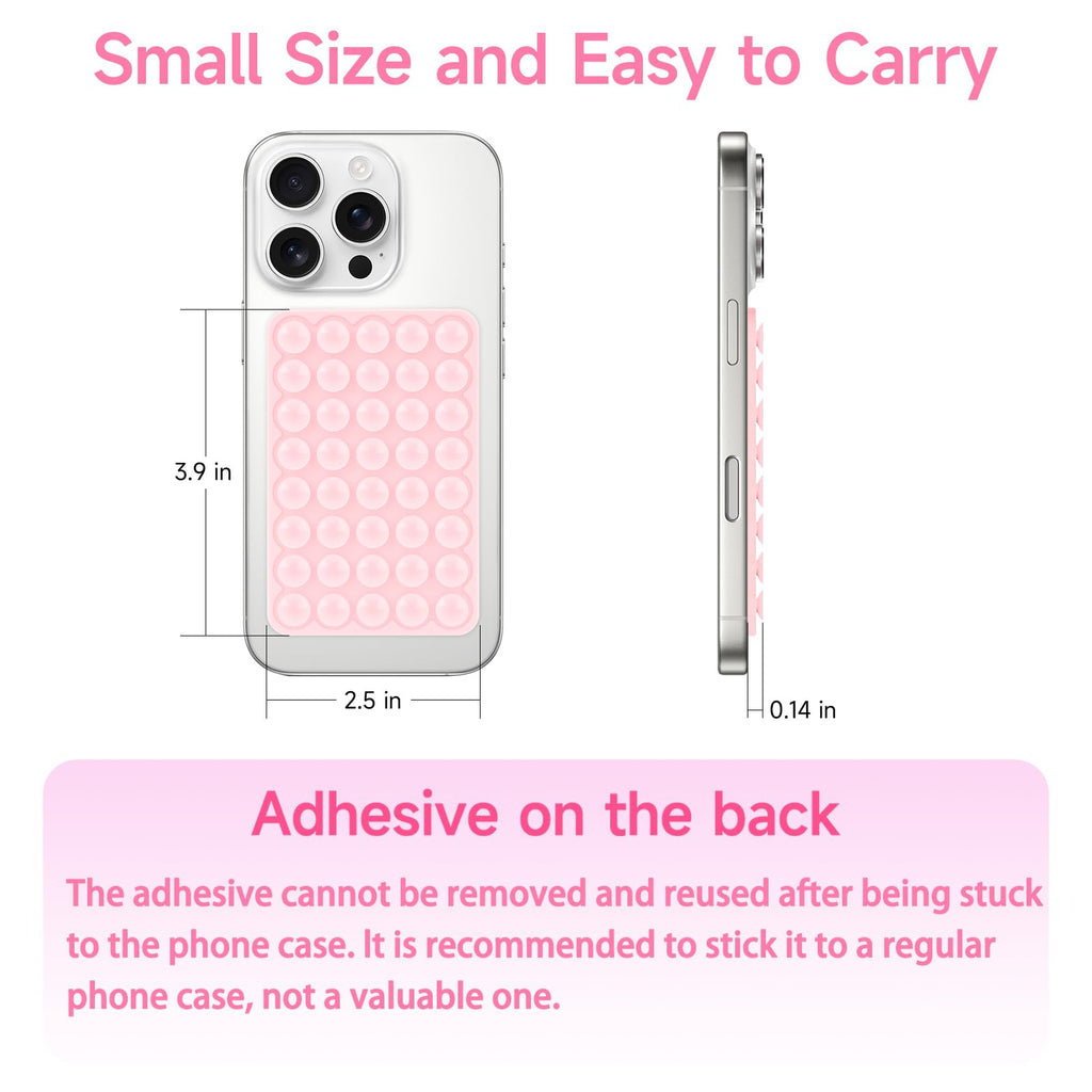 Yojaro Silicone Suction Phone Case Mount, Non Slip Suction Cup Phone Mount, Phone Accessories Holder for Selfies and Videos, Silicon Adhesive Phone Stand Sticky for Cell Phone Purple