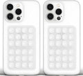 Anteel Medium-Sized Silicone Suction Phone Case Adhesive Mount, Enhanced Suction Power and Upgraded Thickened Sticky Phone Grip, Durable, Hands-Free Sticky Phone Holder, 2.28"x3.46" (TP&TP)
