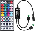 SUPERNIGHT RGB Light Strip Remote Controller, RF Remote of 2-in-1 4 Pin Dimming, Brightness Flash Mode Dimmer for SMD 5050 2835 3528 LED Strip Lights (RF- 2 Ports)