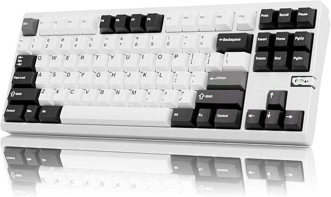 Chilkey ND TKL Aluminum Mechanical Keyboard, 87 Keys Tenkeyless Wireless Gaming Keyboard, Tri-Mode BT5.3/2.4GHz/USB-C PBT Keycaps Hot Swappable Custom Key Board for Windows Laptop Office PC