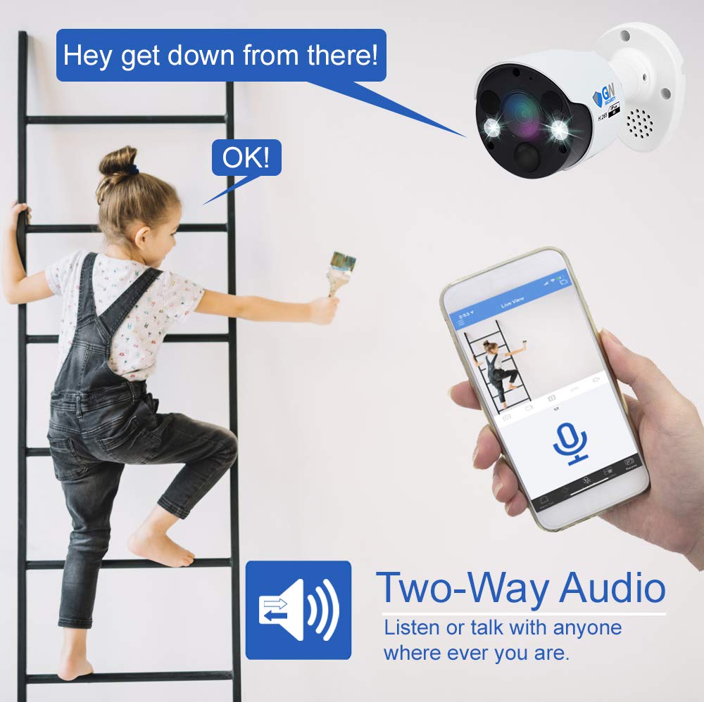 GW 8 Channel 4K NVR 8MP 4K AI Smart Home Security Camera System, (4) Dome and (4) Bullet Built-in Microphone Audio Recording HD 2160P IP PoE Cameras, Face Recognition/Human/Vehicle Detection