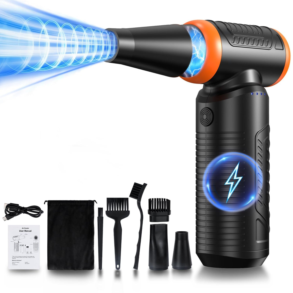 Compressed Air Duster, 220,000RPM Strong Compressed Air