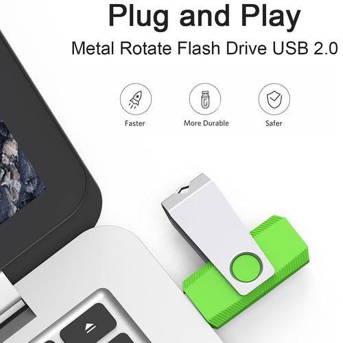 8GB Flash Drive 10 Pack, Wooolken USB 2.0 Thumb Drives Memory Stick
