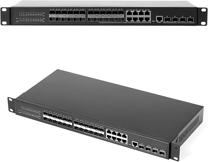 Rack Mount Kit for 17.3 inch Switches, Adjustable Rack Ears for Buffalo Tech, Cisco, NETGEAR,Dell, D-Link, Linksys and TRENDnet Products, Adjustable Hole Distance 14-29mm