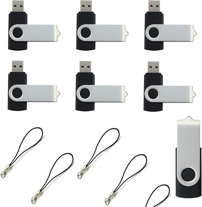 lcwamy 8GB Flash Drives 50 Pack USB Drives Bulk USB Flash Drive 50 Pack Thumb Drive Pack Flash Drive Bulk Memoria USB CupShadow (Black, No Logo)