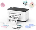 MUNBYN Bluetooth Thermal Label Printer 941BP, Wireless 300DPI 4x6 Shipping Label Printer for Small Business Compatible with Windows, Mac, iPhone, Android, PC, Amazon, Shopify, Etsy, USPS (White)