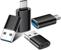 Temdan USB to USB C Adapter 𝟒𝐏𝐚𝐜𝐤,Car Charger OTG Converter Compatible with MacBook Pro Air 2024,Samsung Notebook and More Type C,for iPhone 16 15 14 13 Plus Pro Max,Serial Adapters,OTG Adapters