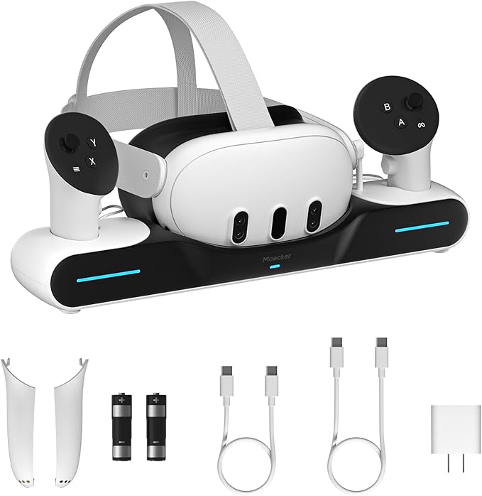 Charging Dock for Meta Quest 3 Charging Station Magnetic Charger for Meta Quest 3 Accessories Charging Stand