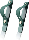 Removable and Reusable Cell Phone Grip Strap, Yetaida Telescopic Finger Kickstand Bracket Universal Silicone Phone Holder Stand and Portable Finger Loop for Most Smartphones Case (Dark Green)