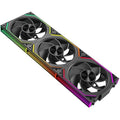 Jungle Leopard Interstellar V2 RS 120mm PC Reverse Blade Case Fan Infinity Mirror Module Daisy-Chain ARGB Fan Triple Pack Suitable Computer Cooling Fans 360mm AIO Cooler(Black-3Pack)