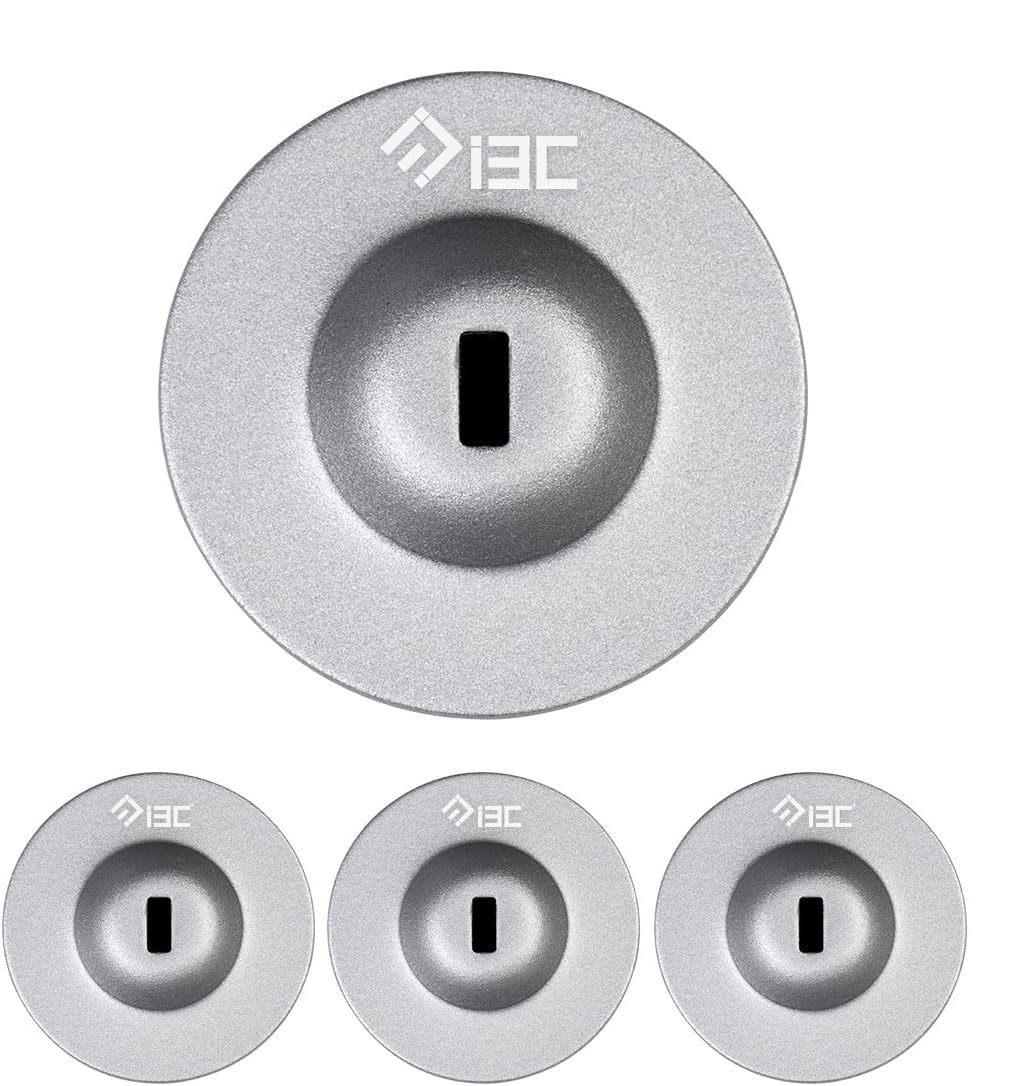 I3C Anchor Plate Adhesive Security Plate, Laptop Lock Plate with Slot, Universal Lock Plate for Laptop, Monitor, Smart Phone,Tablet, Other Electronic Products 4 Pack (Silver)