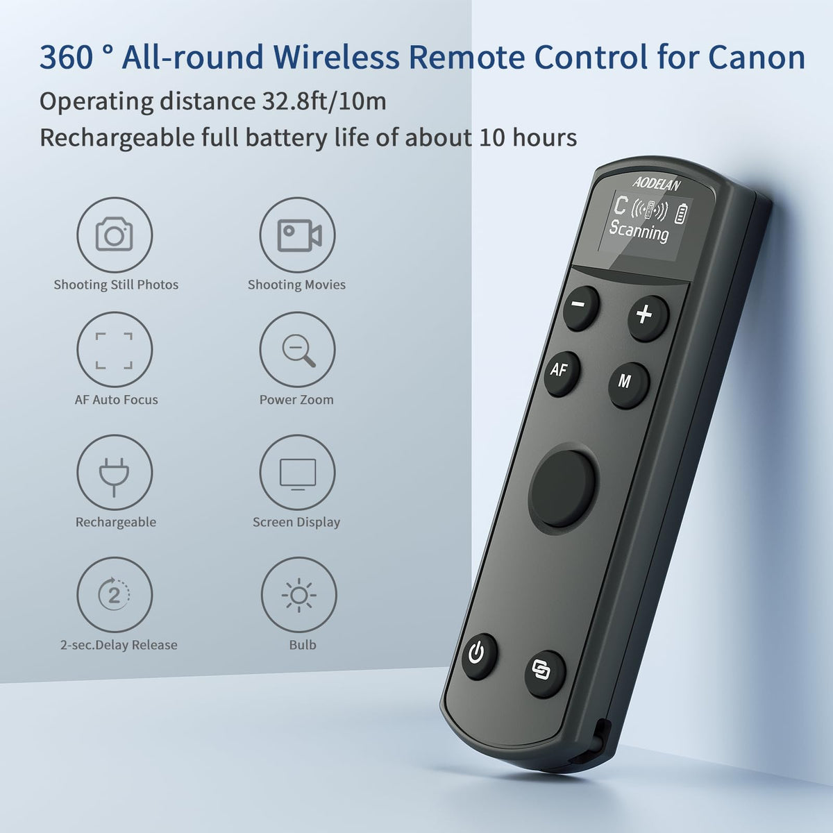 AODELAN for Canon Rechargeable Wireless Shutter Release with Zoom Focus