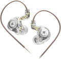 keephifi KZ EDX Pro in Ear Monitor Headphones KZ IEM Earphones Dual DD HiFi Stereo Sound Stage Earphones Wired Noise Cancelling Gaming Earbuds for Musicians Singer Audiophiles (White, No Mic)