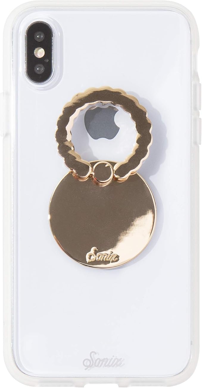 Sonix Embellished Crystal Rhinestone Phone Ring and Stand (Gold, Rainbow)