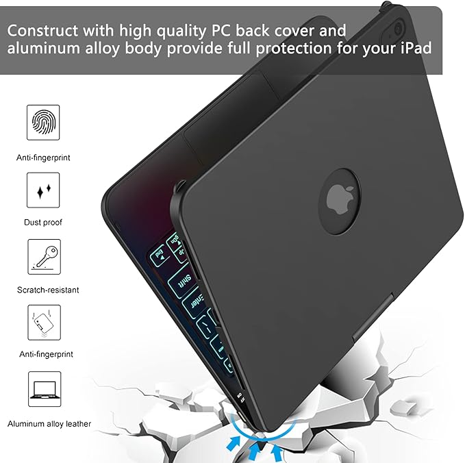 Touch Keyboard Case for iPad A16 11th Generation/10th Generation 10.9 inch
