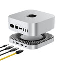 40Gbps Aluminum Hub & Stand for New Mac mini M6, M5 Pro, M4/M4 Pro Mac mini with 40Gbps NVMe/M.2 SSD Enclosure, 2X USB-A, USB-C Host, 3.5mm Audio – Compatible with All New Mac mini M4/M4 Pro