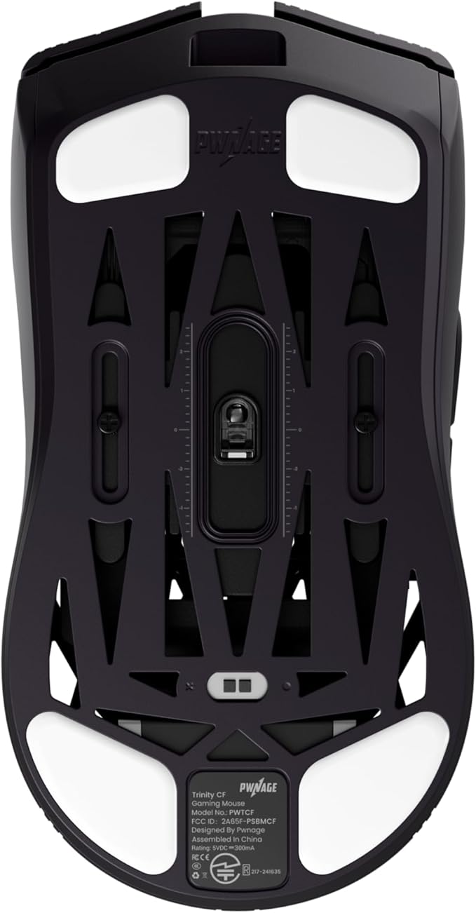 Pwnage Trinity CF Wireless Gaming Mouse - Sakura Samurai Colorway - 39g Ultralight Symmetrical Design - 8KHz Polling - Custom XERO PAW3950 Sensor 36,000 DPI - Solid Sides - PTFE Skates - Esports Grade