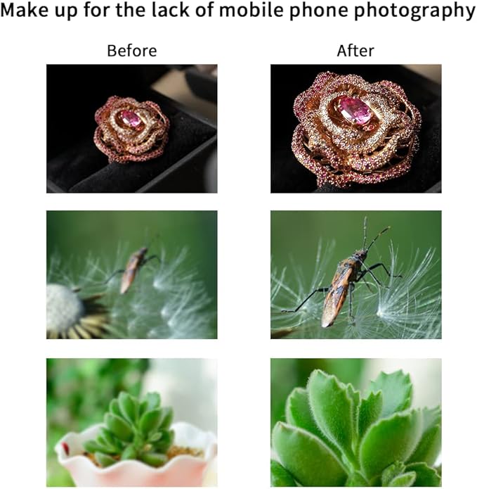 30-120mm Cell Phone Macro Lens, for ipad,iPhone,Samsung, Android, Pixel,Phone Macro Lens