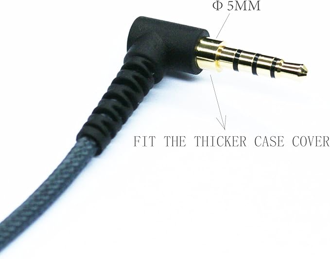 100cm(3.2ft) Right Angle 4 Pole 3.5mm 1/8 inch Male to 4 Pole 3.5mm 1/8 inch Female Stereo Audio Headphone Earphone Extension Cable Adapter Cord Tangle-Free Braided Wire
